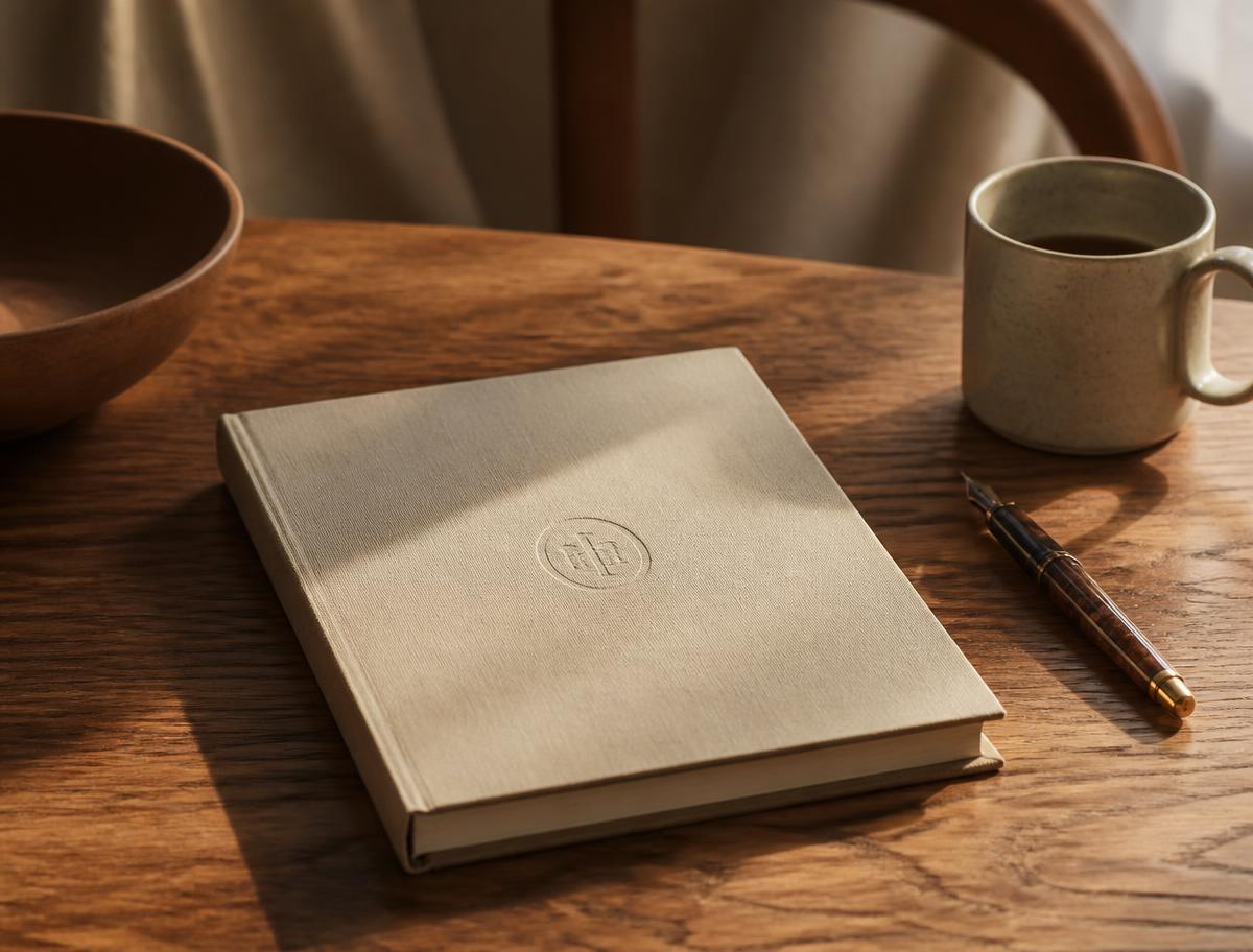 The MOVE Challenge workbook resting closed on a table